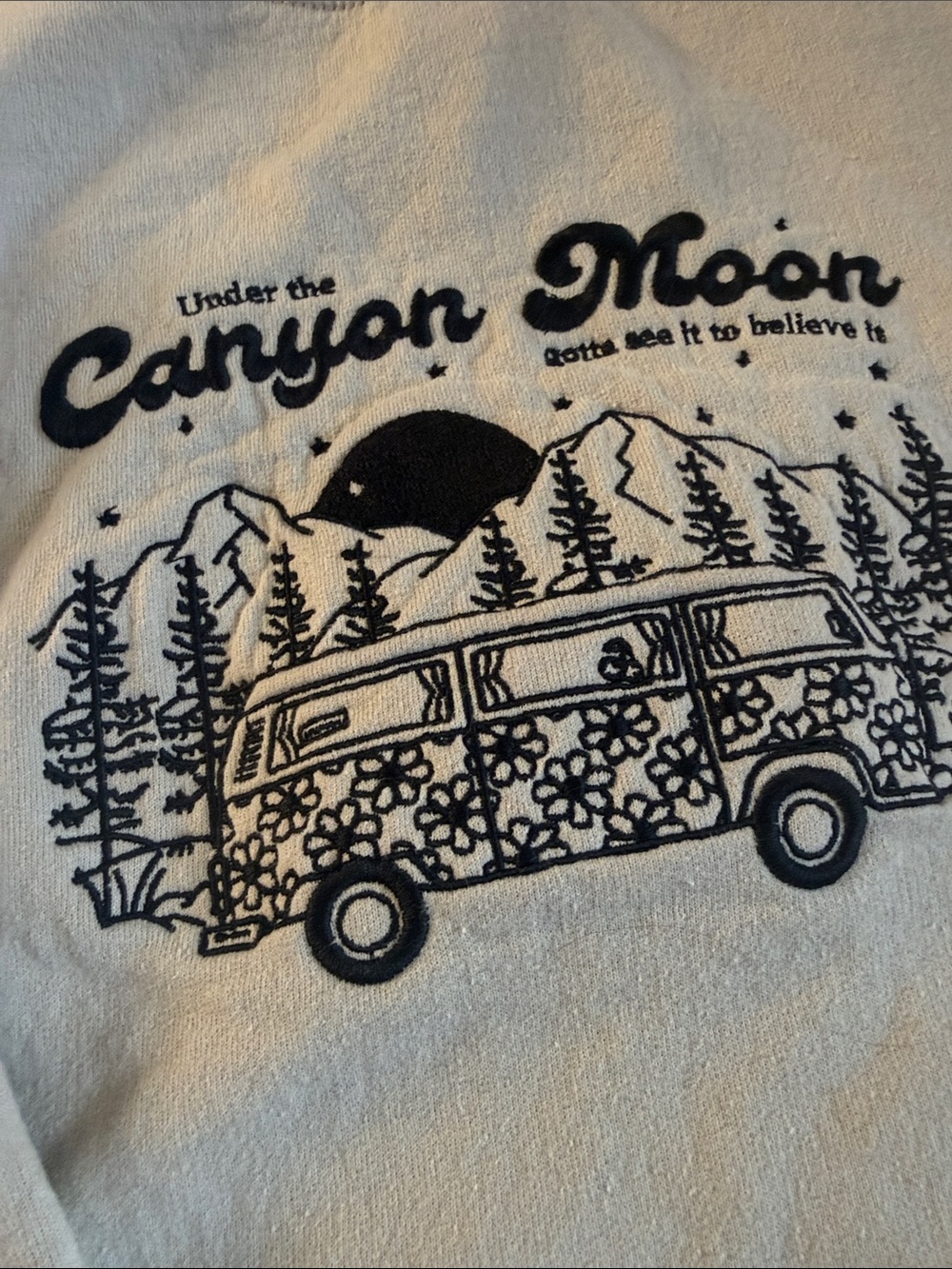 Harry Styles Canyon Moon Embroidered Crewneck Tan Sweatshirt - L - Picture 2 of 4